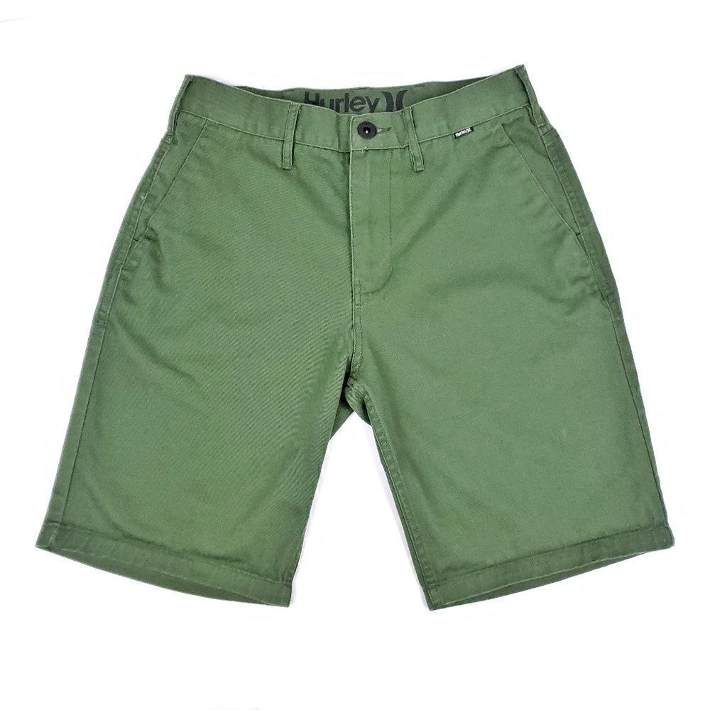 Hurley green casual shorts for men size 28